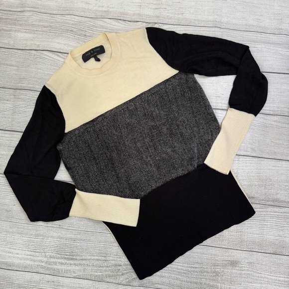 Rag & Bone Wool Blend Colorblock Sweater - Picture 2 of 7